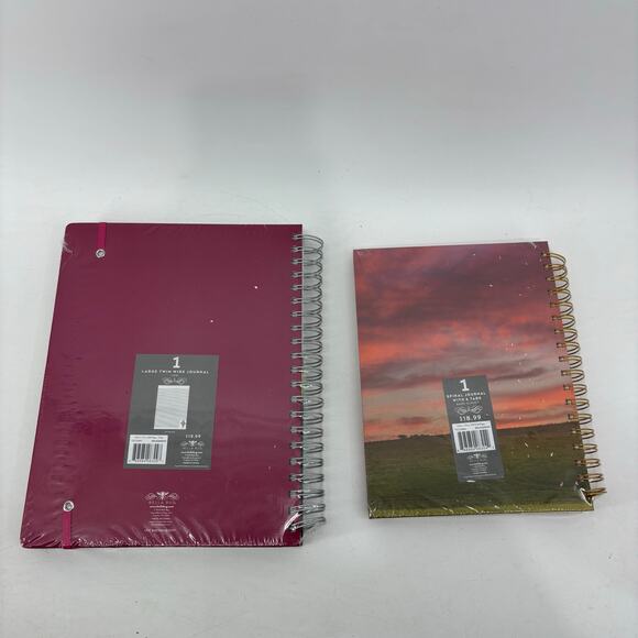 Bella Bug Notebooks Lot of 2 Spiral Journals Tabs Cow Farm Sunset - Picture 9 of 10